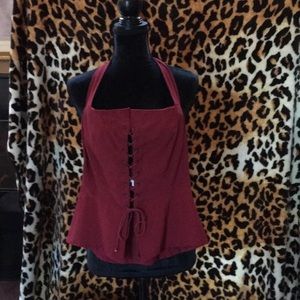 Vintage couture Romeo Gigli lace up halter euro 38
